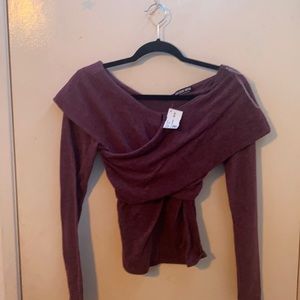 Fashion Nova Fabiola Top ‘ Eggplant Size Small (BRAND NEW) !